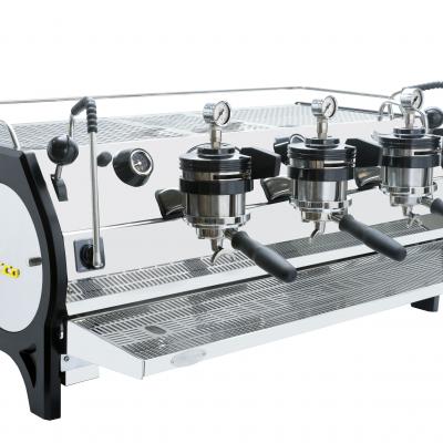 3 Group Strada MP is the most advanced machine featuring traditional La Marzocco technology.